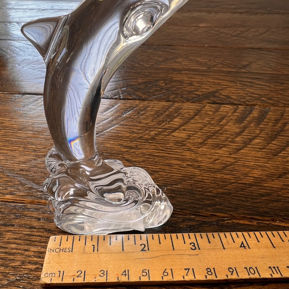 Retired Waterford Crystal Dolphin Sculpture Figurine 40034047 Made in Slovenia - Picture 7 of 7